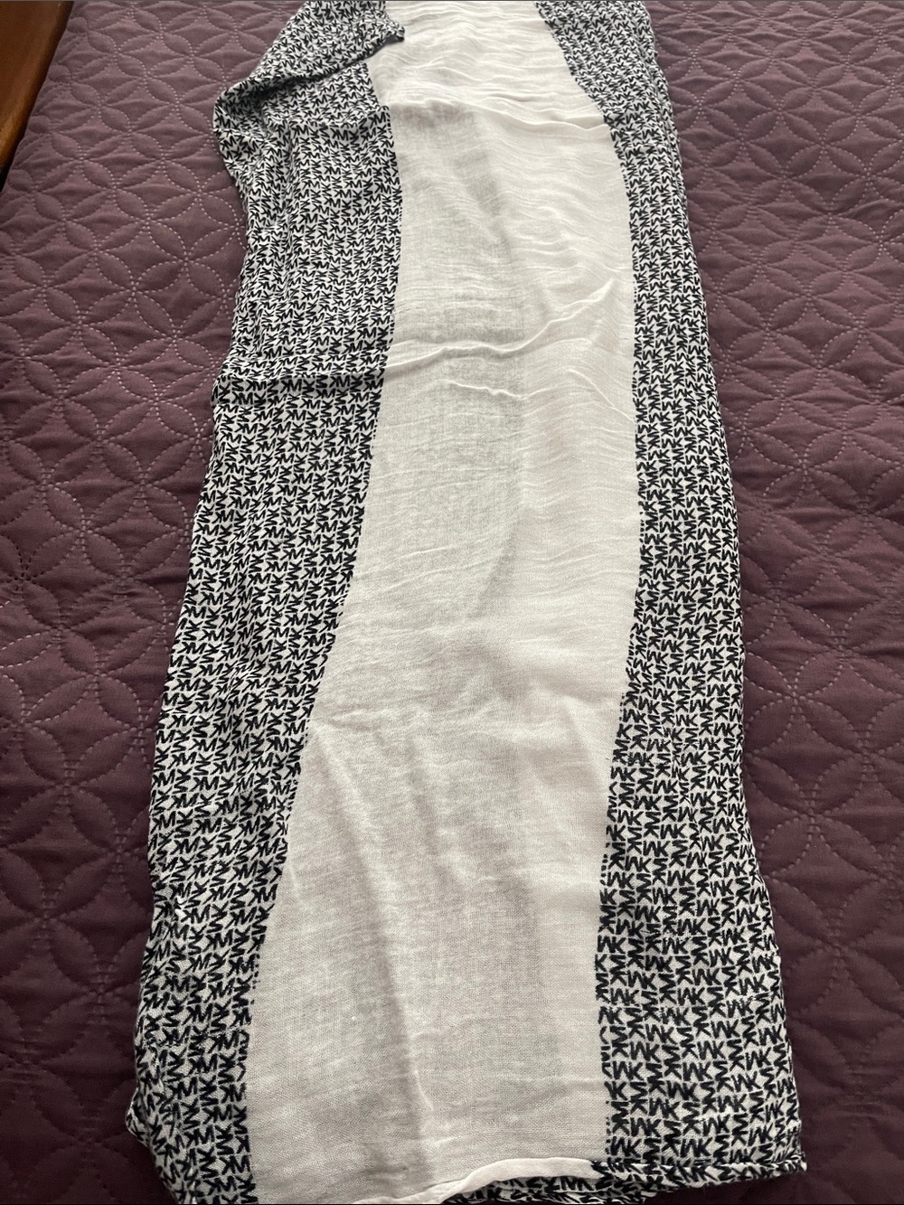 Black and White Knit Dress with Side Pattern